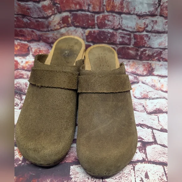 Sanita Suede Wooden Danish Clogs - Picture 8 of 12